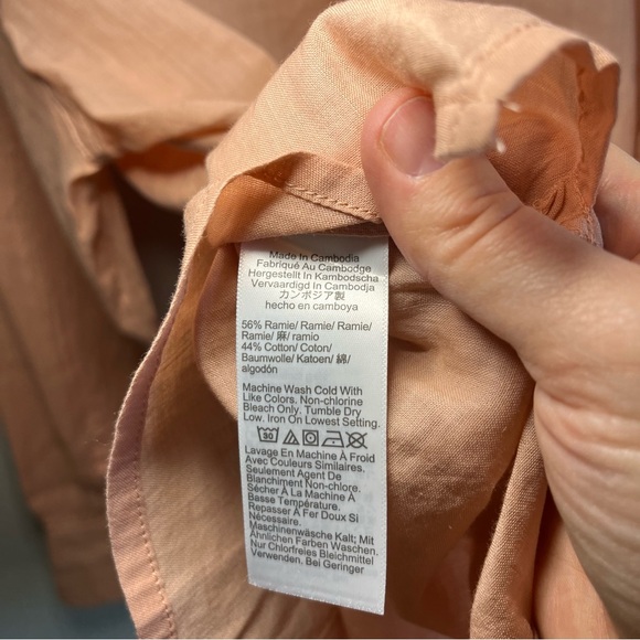 NWT Madewell Utility-Pocket Button-Up Shirt Coral Women’s Small - Picture 6 of 6